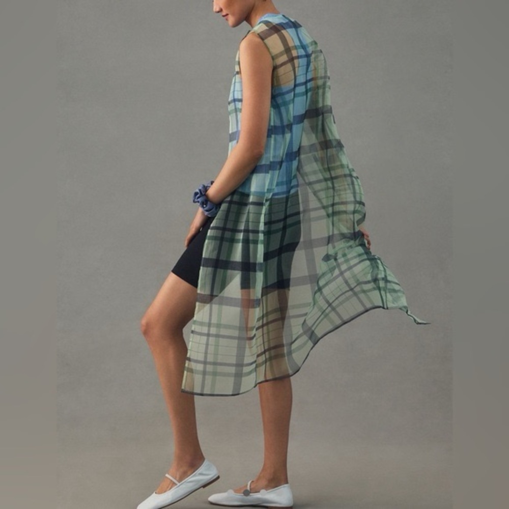MAEVE Sheer Longline Vest